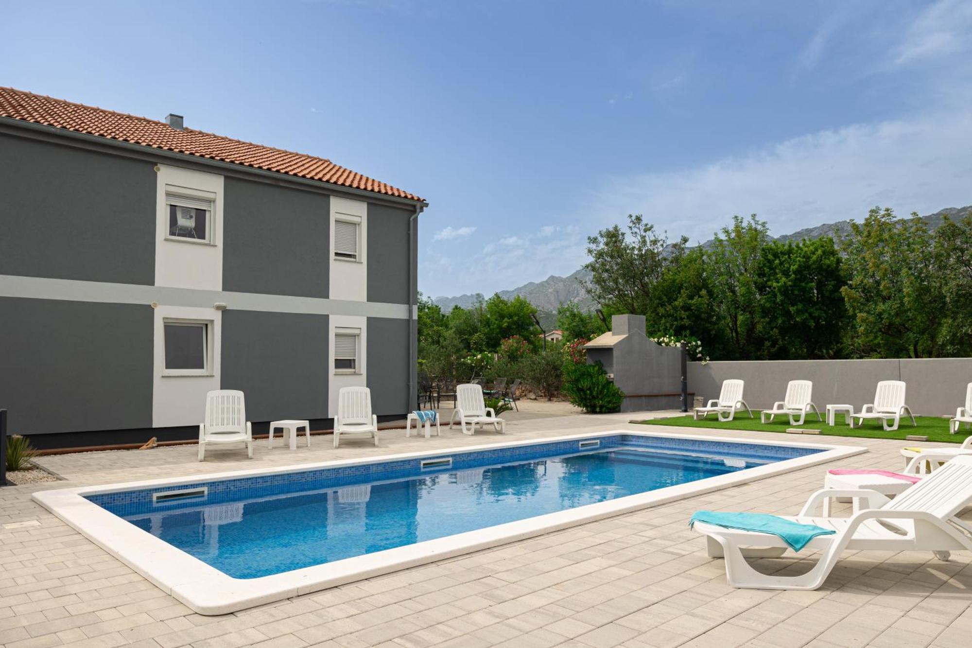 Apartments Zanic With Private Swimming Pool And Sea View Starigrad Paklenica Luaran gambar